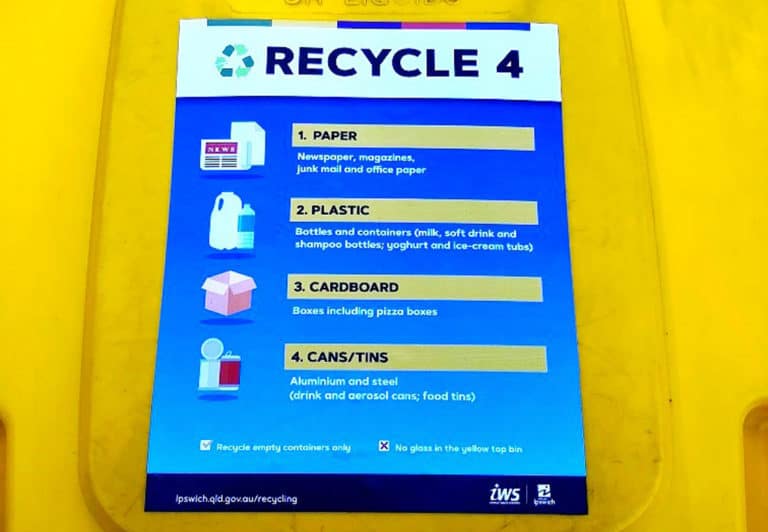 New bin stickers spell out council recycling message Ipswich First