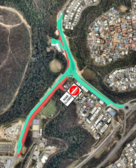 First Traffic Switch Milestone For Ipswich S Largest Road Project   Springfield Greenbank Arterial 23 Jan 2023 Traffic Switch Map 3 